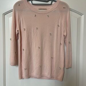 Philosophy Light Pink Embellished Sweater